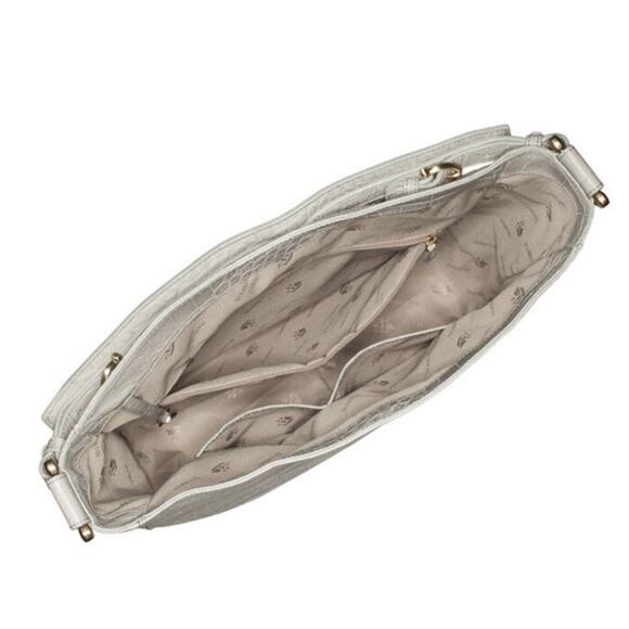 Brahmin Eva Savannah Dove shoulder bag large women tote Rare Exclusive B000511 - Picture 4 of 5